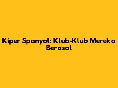 Kiper Spanyol: Klub-Klub Mereka Berasal