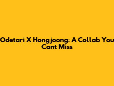 Odetari X Hongjoong: A Collab You Can't Miss